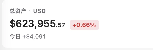 总览顶部的资产总值数据局部
